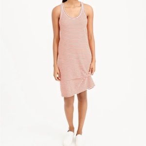 J Crew Racerback Tank Cotton Stripe Dress sz large